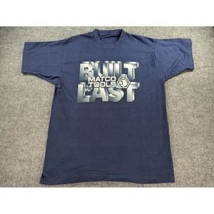 Vintage Matco Tools Shirt Mens‎ XL Blue Built To Last Single Stitch T Shirt